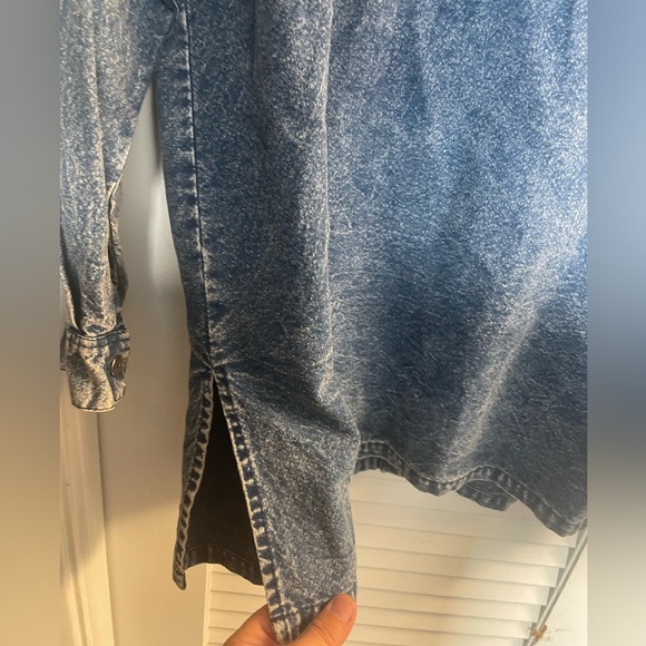 Club Z Denim Vintage 80s 90s Embroidered Denim Shirt w/Accent Beading Size 1XL - Picture 8 of 9